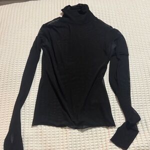 AFRM Black Long-Sleeve Turtleneck Top